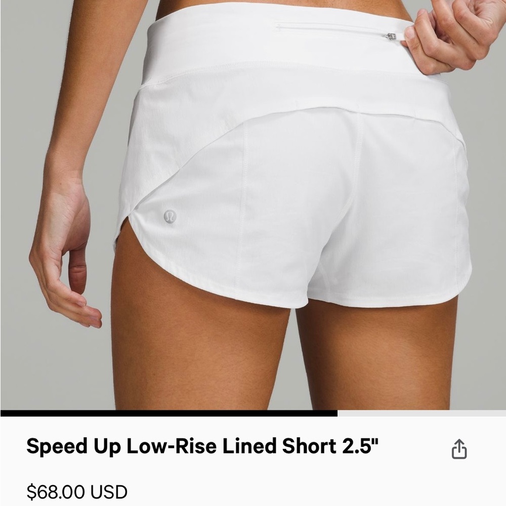 Lululemon Speed Up Low Rise Lined Short 2.5"